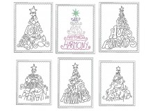 ADVENTSKALENDER 20. Dezember: Stickserie ITH - Postkarten Set Wunschbäume